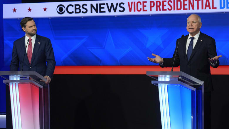 Watch the vice presidential debate between Vance and Walz in 3 minutes