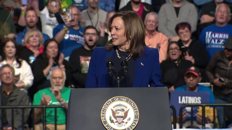 Harris tells protestors they will not be 'jailed' for 'speaking their minds'