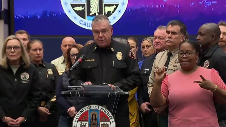L.A. officials report civilian fatalities and 'zero percent containment' for wildfires