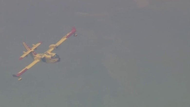 Firefighting aircraft hit by drone