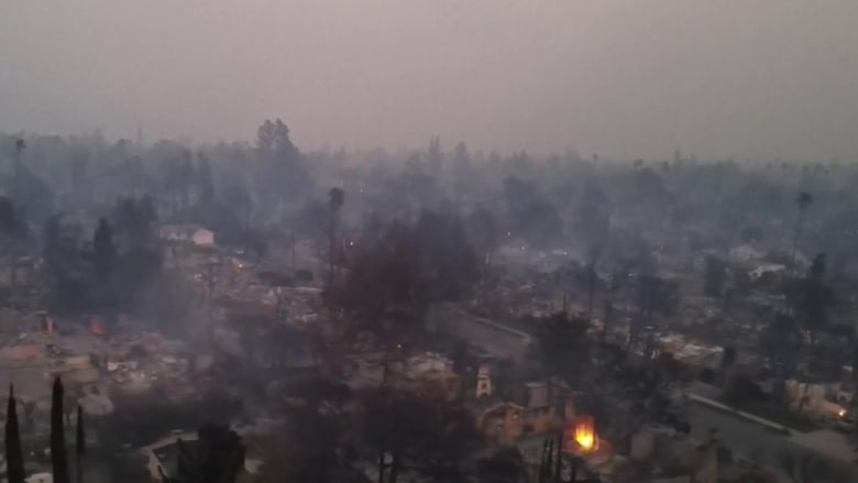 Ten confirmed dead, thousands of homes destroyed in California fires