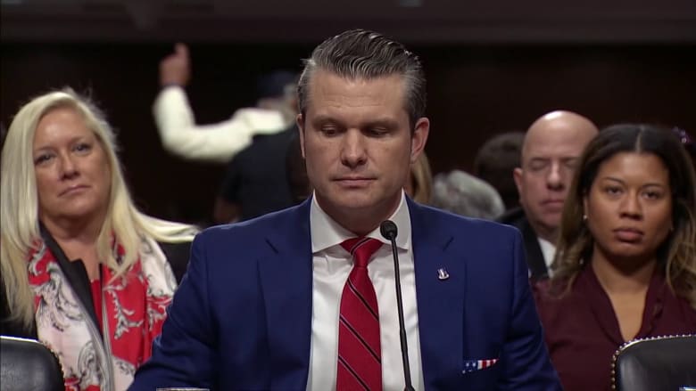 WATCH: Protesters interrupt Pete Hegseth's opening statement