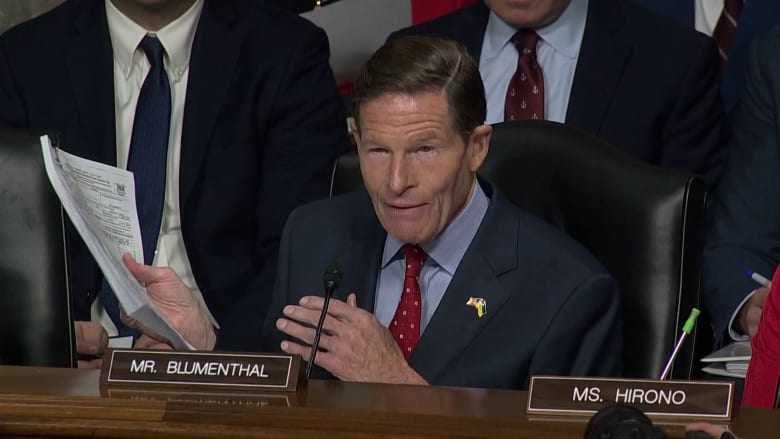 Senator Blumenthal zeroes in on Hegseth's prior financial mismanagement