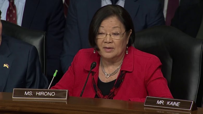 Hirono questions Hegseth on sexual assault, Greenland and past comments