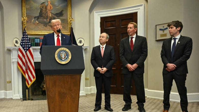 Trump announces 'Stargate' AI infrastructure project with 'colossal data centers'