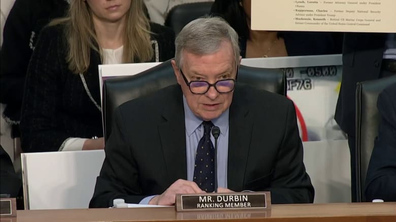 Durbin says Patel lacks the experience, temperament and judgment to lead the FBI