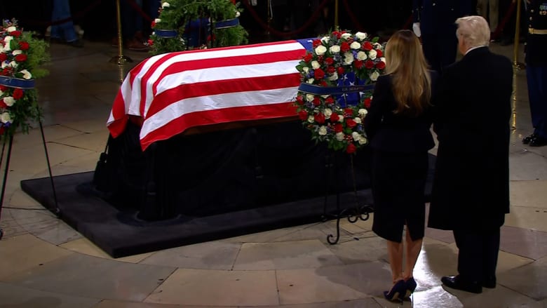 Trump pays respects to Carter