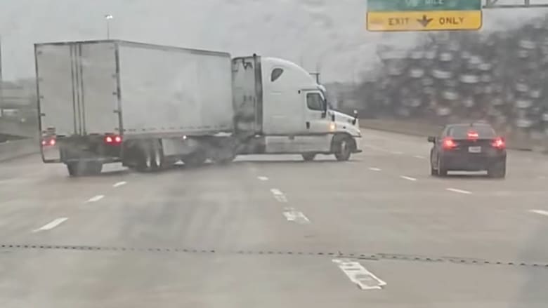 Videos show icy road conditions causing vehicle spin-outs