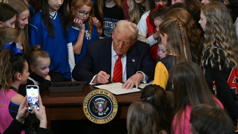 Trump signs executive order prohibiting trans athletes from women's sports