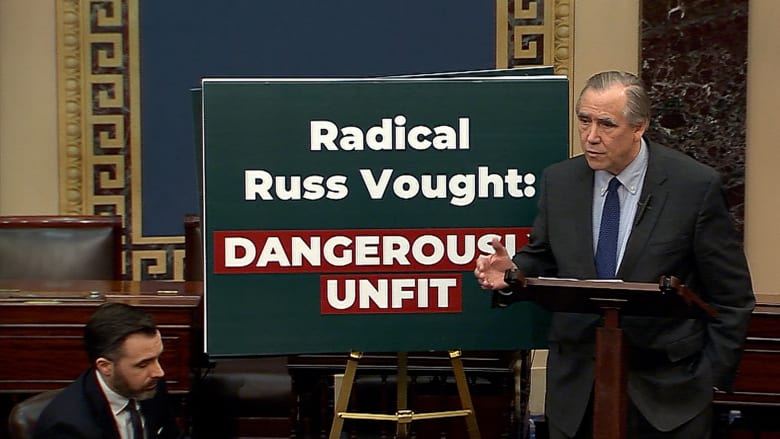 Democrats hold Senate floor in protest of Russell Vought's nomination to OMB