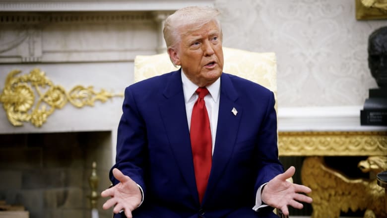 Trump says he's 'not looking at' a tariff pause due to market reaction