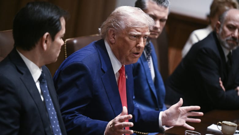Trump acknowledges 'transition problems' with economic policies at Cabinet meeting