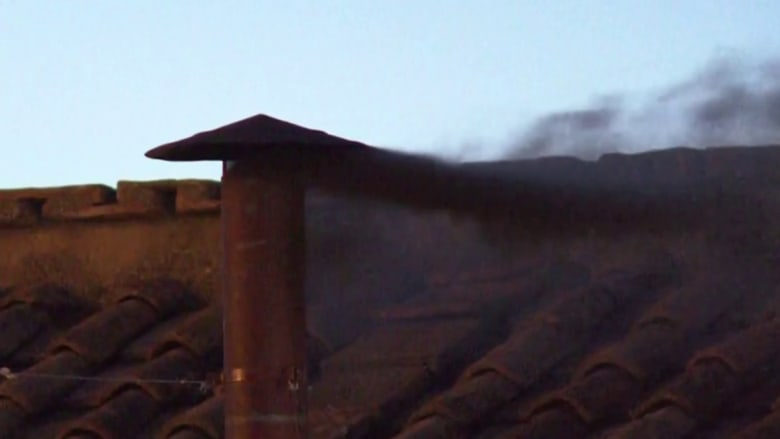 Black smoke signals no new pope chosen on first day of conclave
