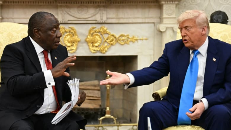 Trump accuses South Africa of 'white genocide' in meeting with its president