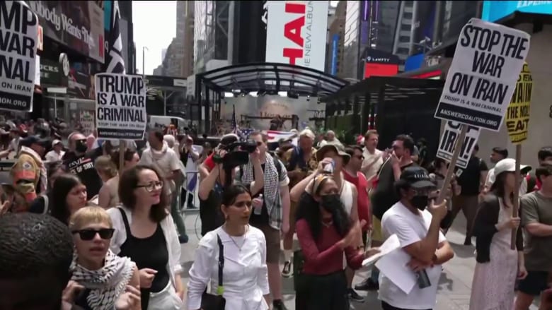 Anti-war protests form in New York City following U.S. strikes in Iran