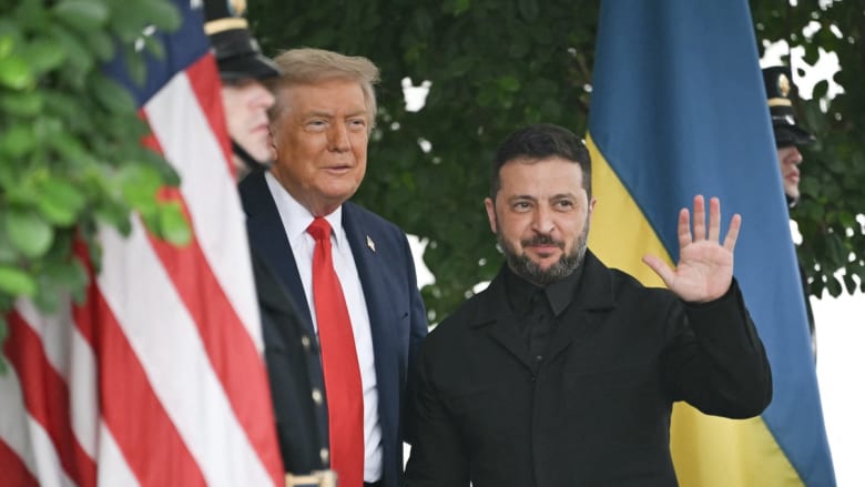 Trump greets Zelenskyy at White House arrival