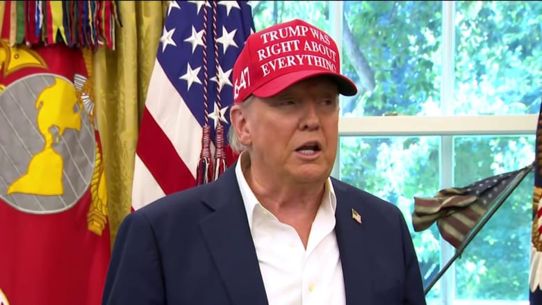 Trump says he may declare a national emergency to keep troops in Washington