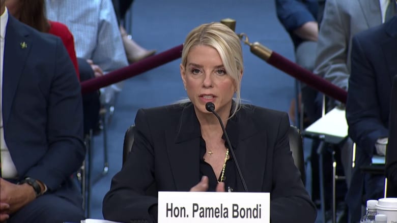 Bondi refuses to answer questions on Trump 'flags' in Epstein files