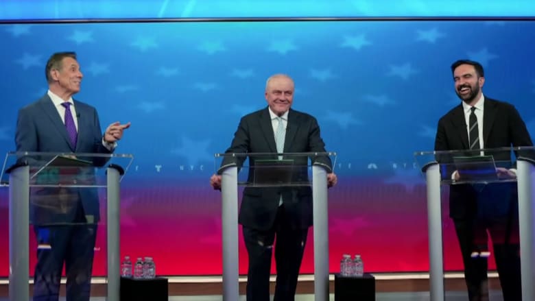 New York City mayoral candidates Mamdani, Cuomo and Sliwa face off ...