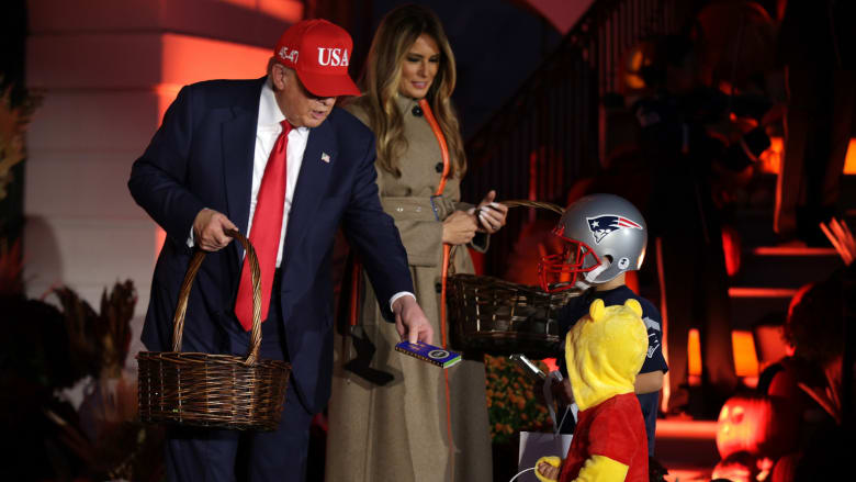 Trump and first lady Melania Trump host Halloween event at the White House