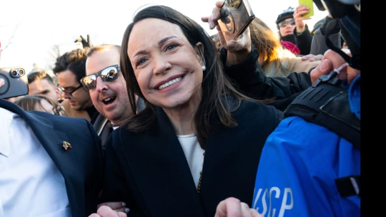 Venezuela's opposition leader says she 'presented' Trump with her Nobel Peace Prize