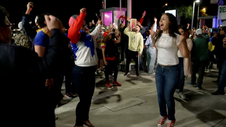 Venezuelan community in Miami celebrate after Maduro’s capture