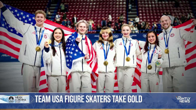 Team USA figure skaters win back-to-back gold medals in the team event