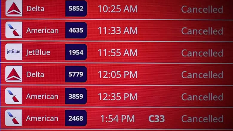Historic blizzard grounds nearly all air travel in Northeast