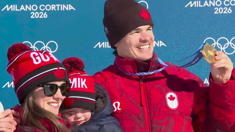 Olympians celebrate triumphs with their kids at 2026 Games