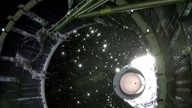 Rocket's core stage separates, Artemis crew now in space