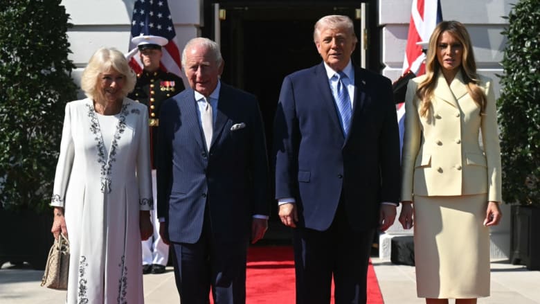 Trump greets King Charles and Queen Camilla at White House