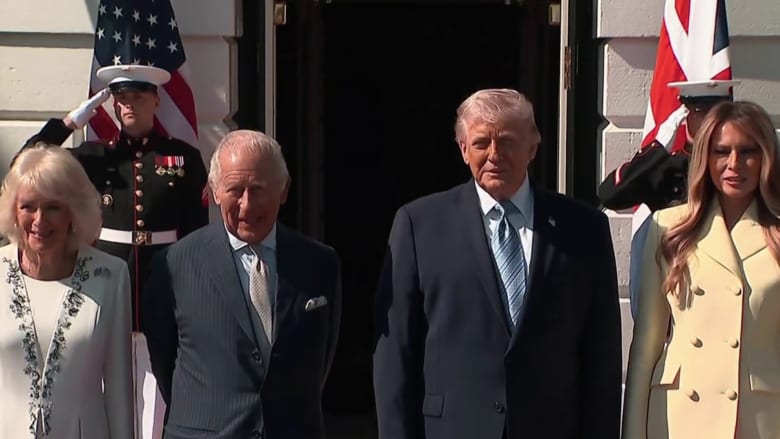 King Charles and Queen Camilla arrive in Washington to meet with President Trump and First Lady