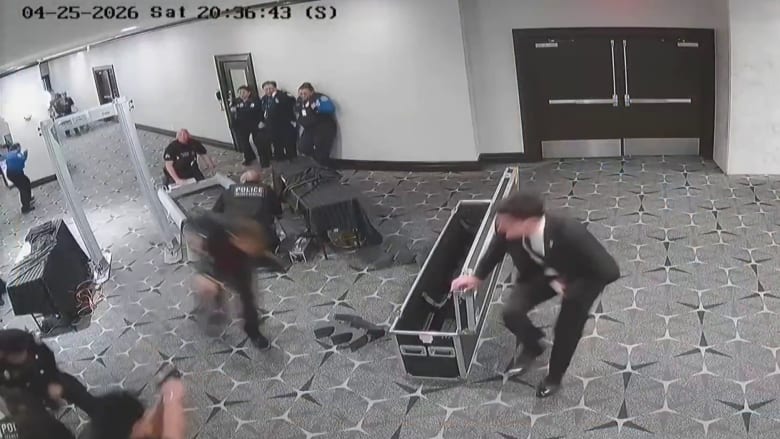 DOJ releases new video it says shows correspondents’ dinner suspect running through security