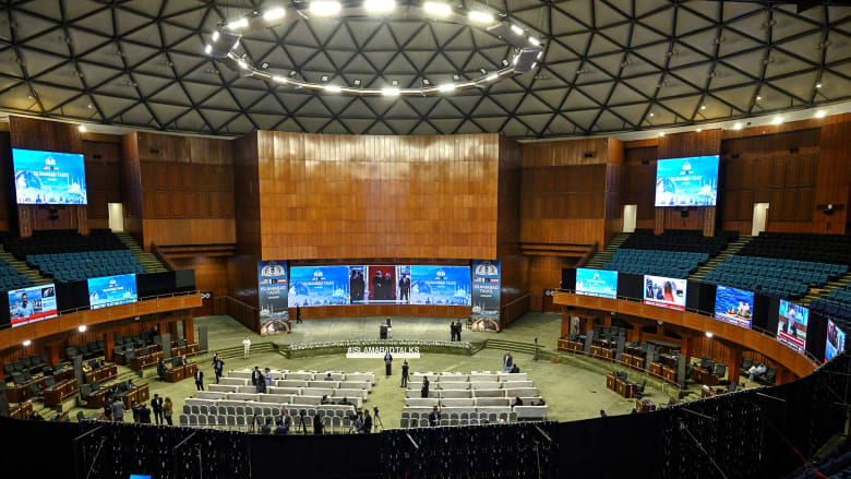 A look inside the convention center where the U.S. and Iran will hold peace talks