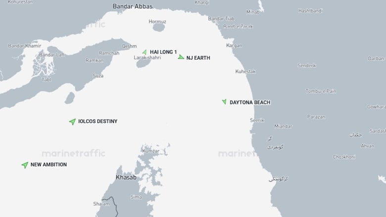 Time-lapse shows first ships crossing Strait of Hormuz