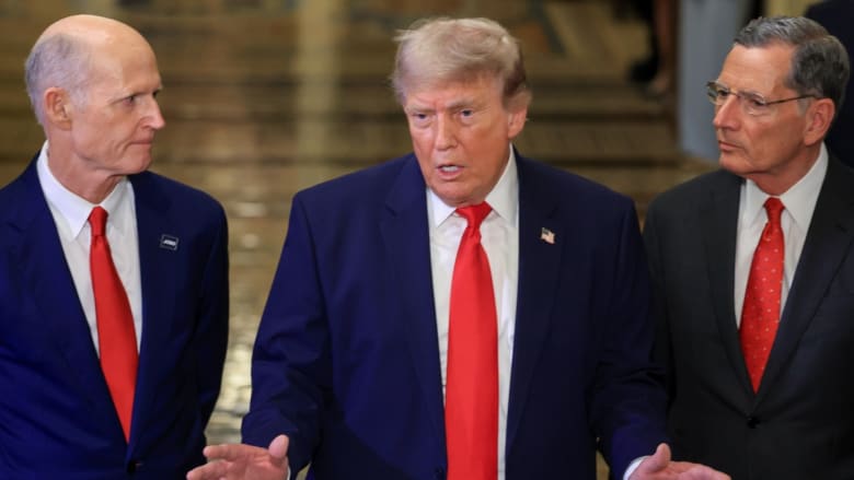 Trump says Republicans have a 'well-unified party' after meeting with senators
