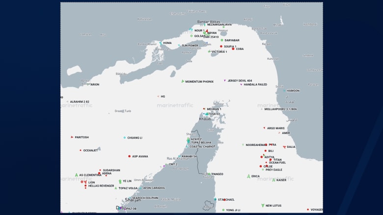 Zero tankers pass through Strait of Hormuz Monday evening