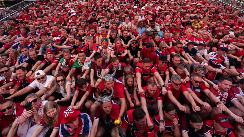 Norway fans invade the U.S. with viral ‘Viking row’