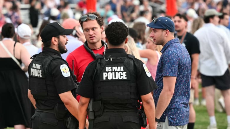 Inside D.C. evacuation areas as guests wait for updates on Salute to America event