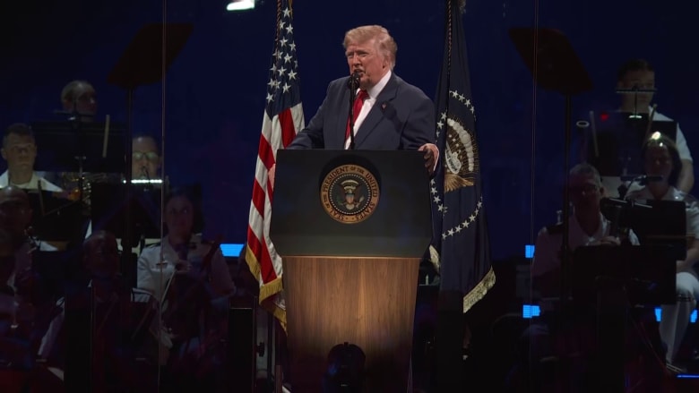 Trump praises the SAVE America Act bill during the Salute to America 250 event