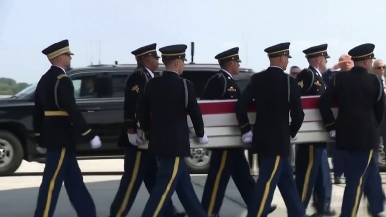 Trump attends dignified transfer of U.S. troops