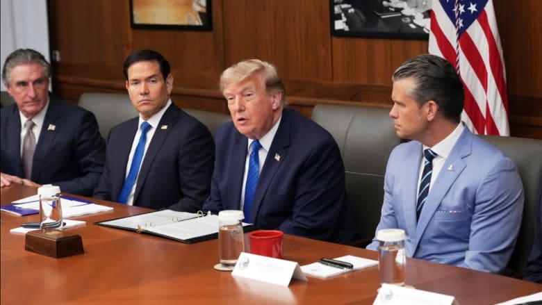 Trump questioned about 'anti-weaponization' fund during Cabinet meeting at Camp David