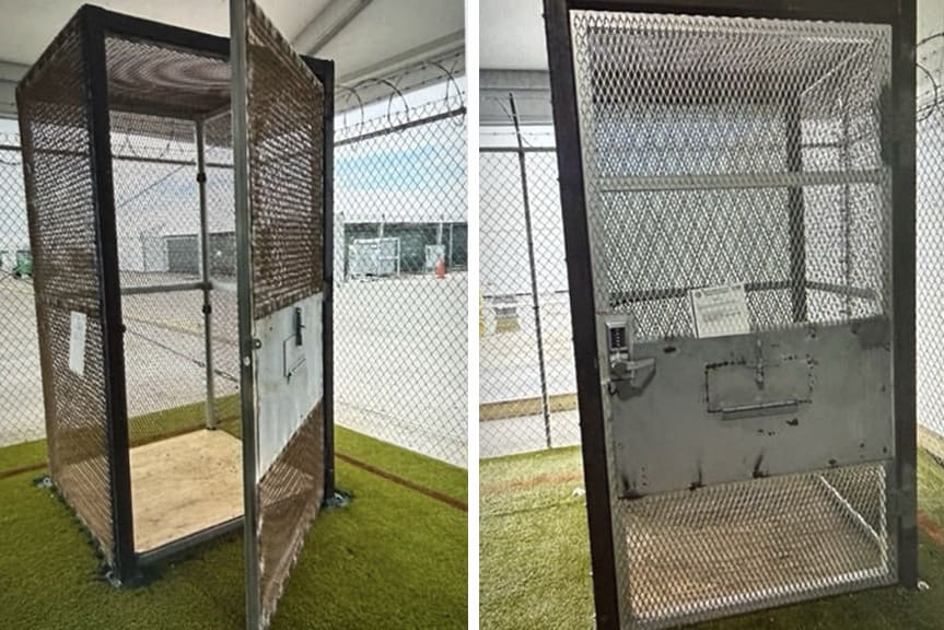 Some immigrant detainees held at Florida’s now-shuttered “Alligator Alcatraz” were confined for up to two hours inside outdoor cages only slightly larger than a telephone booth, according to a new report by the Department of Homeland Security’s inspector general.