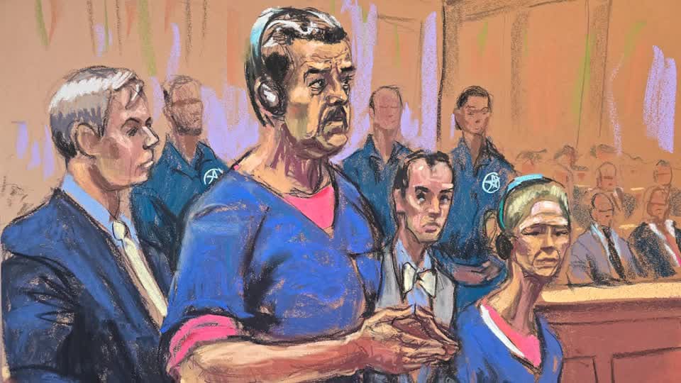 Ousted Venezuelan President Nicolas Maduro in court in New York on Jan. 5, 2026.