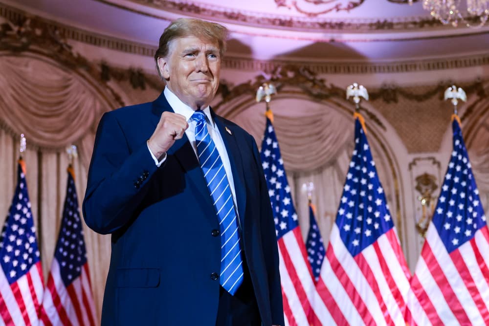 Former President Trump Holds Super Tuesday Election Night Event At Mar-A-Lago