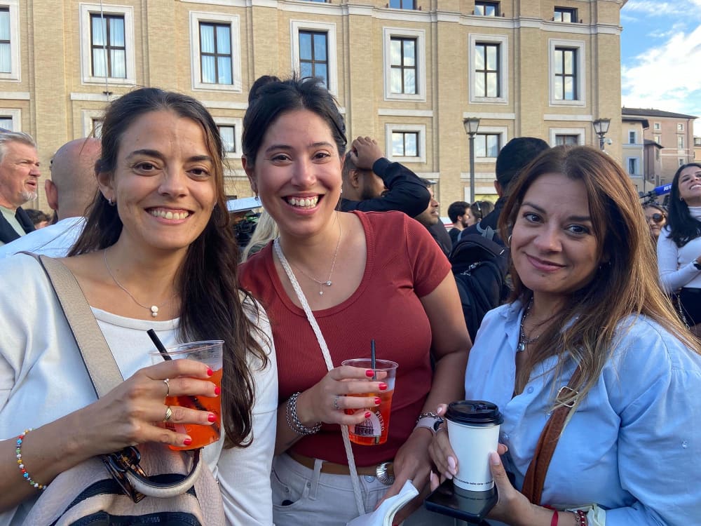 Gabriela, Milagro and Maria Luz at the Vatican.