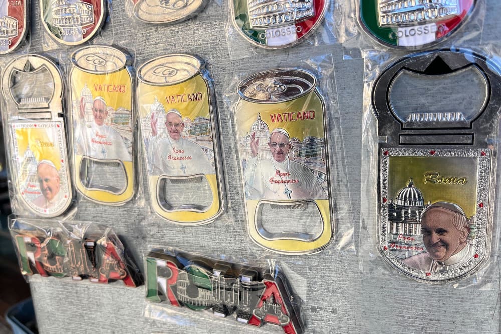 Trinkets for sale at the vatican