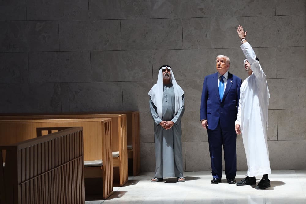 President Donald J. Trump tours the Abrahamic Family House