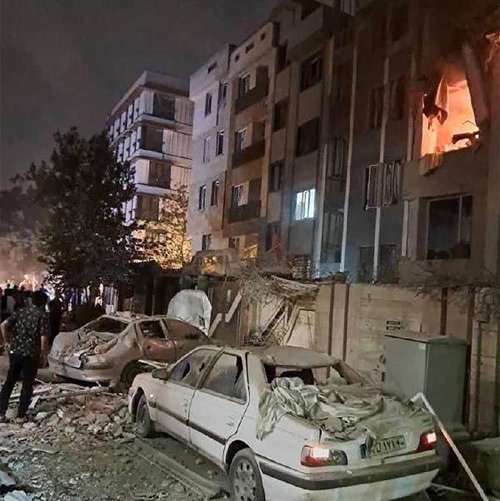 This handout photo released by Iran's Revolutionary Guard Corps (IRGC) official Sepah News Telegram channel on June 13, 2025 reportedly shows a building in Tehran hit in an Israeli strike on the Iranian capital early in the morning. 