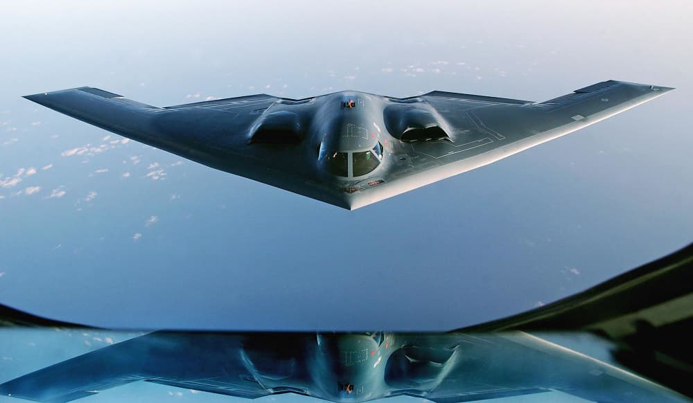 A B-2 Spirirt Stealth Bomber In Flight